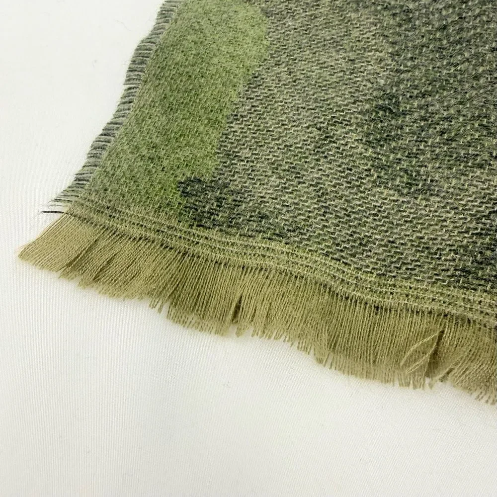 GAP Olive Green Camo Print Soft Blanket Scarf NEW